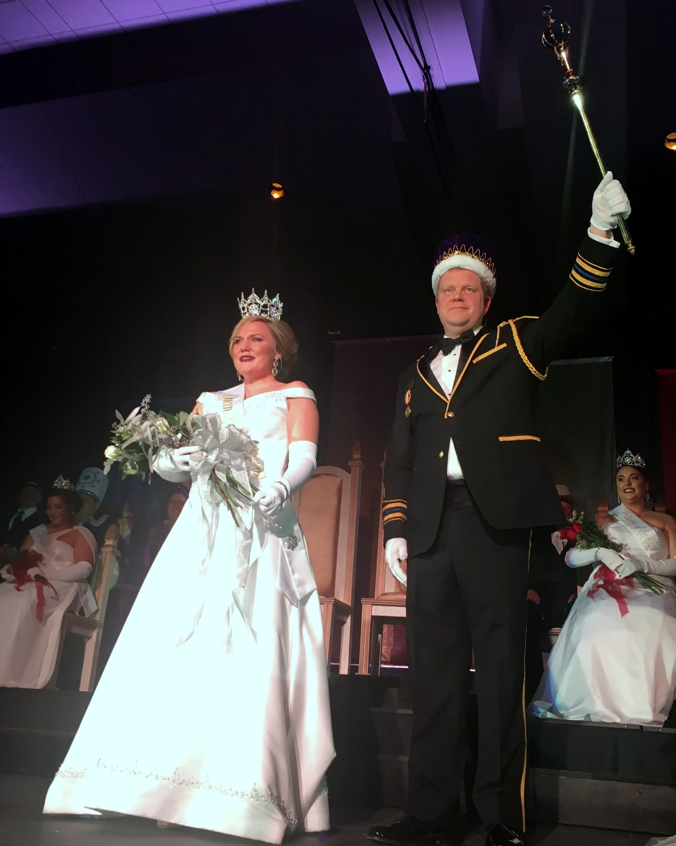 Lindsey Jo Sandoval is crowned Aurora, Queen of the Snows, while Jason Bradshaw is crowned King Boreas Rex in a ceremony Friday, Jan. 27, 2017, at the RiverCentre in St. Paul. (Courtesy photo: Molly Steinke)