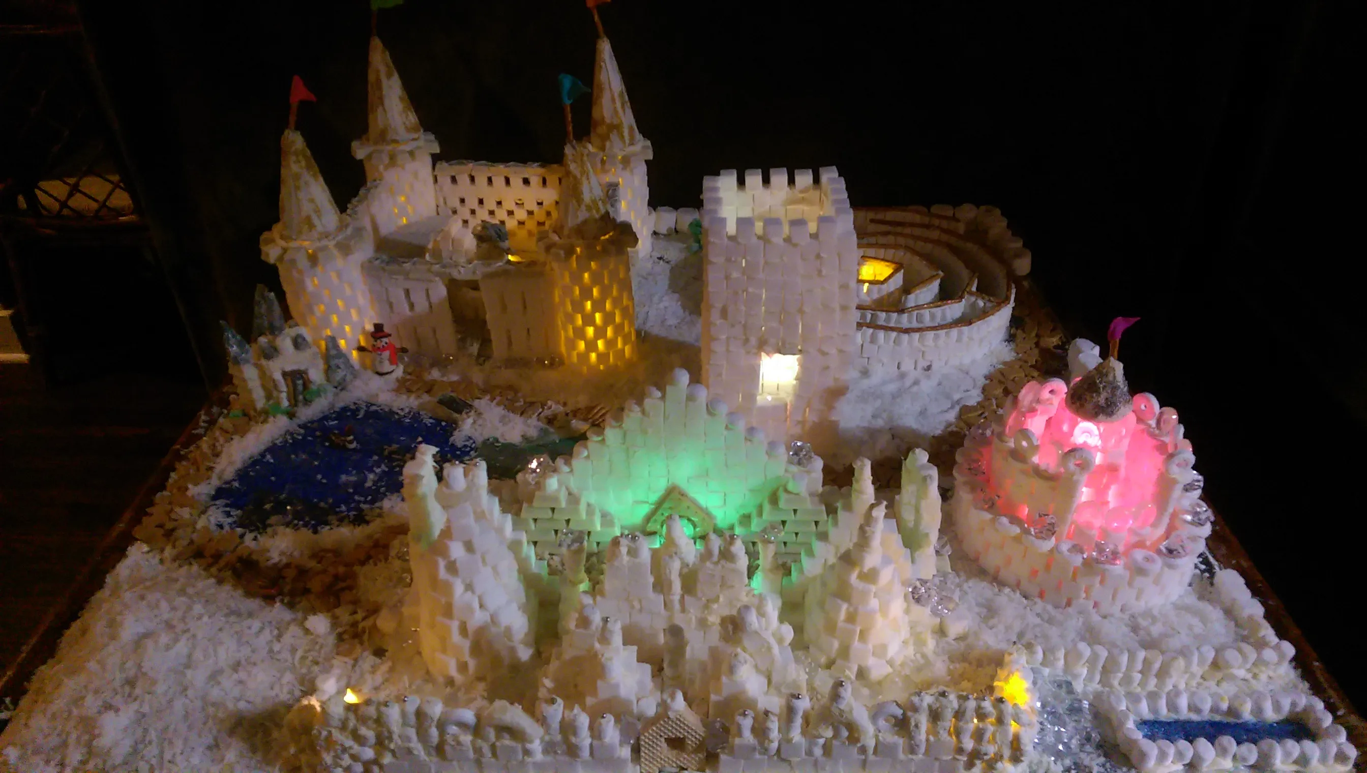 Sara Fifer and Veronic Starzinski, both of of St. Paul, made this piece, titled "St. Paul Suites Palace." The two used more than 2,500 sugar cubes over 23 hours to make their creation. (Courtesy of Fifer/Starzinski)
