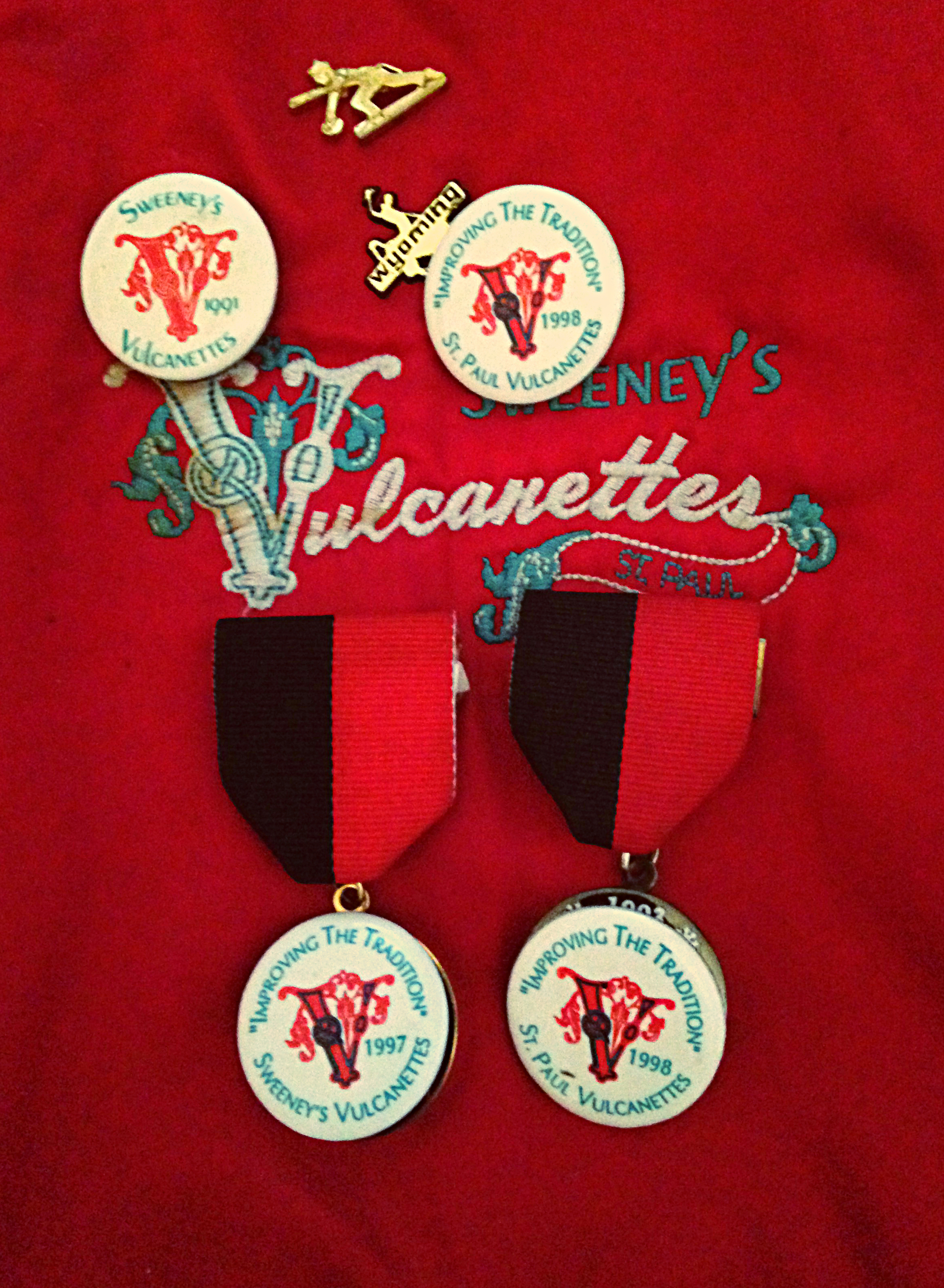 Jill Fiebiger of St. Paul, a former Vulcanette, has kept some of the memoribilia from that unauthorized 1990s spin-off of the St. Paul Winter Carnival's Vulcans.? (Pioneer Press: Molly Guthrey)