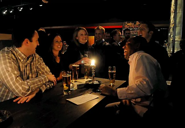 Amsterdam Bar & Hall in downtown St. Paul attracts the happy-hour crowd. (Pioneer Press File: Scott Takushi) Amsterdam Bar & Hall in downtown St. Paul attracts the happy-hour crowd. (Pioneer Press File: Scott Takushi)