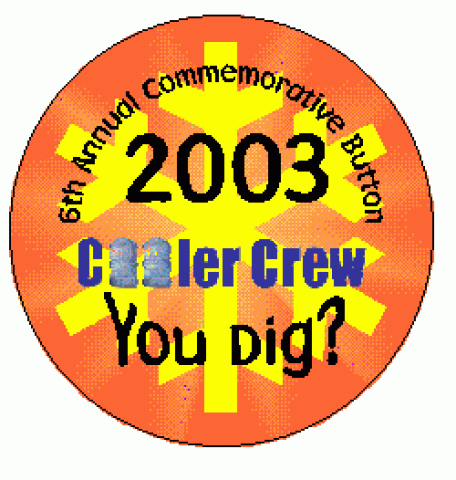 2003 Orange Cooler Crew Button