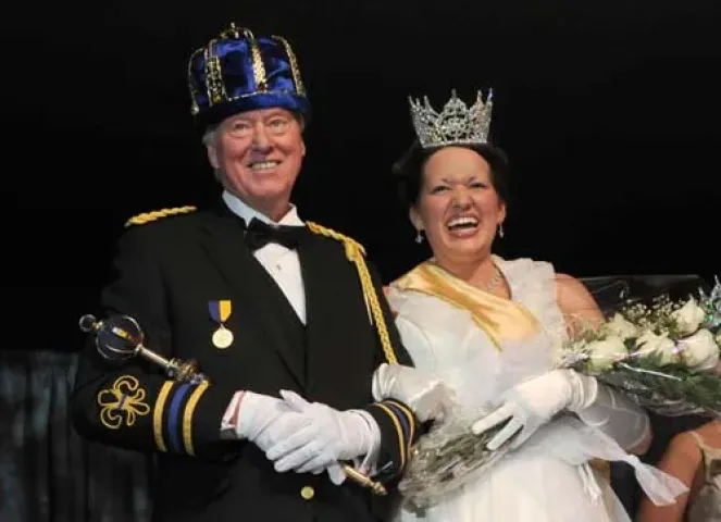 Madalyn Dosch, 23, was crowned Aurora, Queen of the Snows, and was welcomed by the 2011 King Boreas Rex Keith LeBlanc, during the Winter Carnival coronation on January 27, 2011 in St. Paul. (Pioneer Press: Scott Takushi)