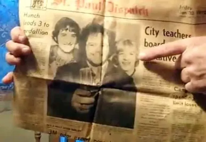 Mike Moncrief, right, was 19-years-old when he along with two friends Jack Londino and Tom Wacker found the Treasure Hunt medallion in 1976.