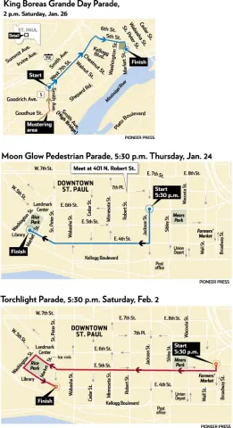 2013 Winter Carnival Parade Routes