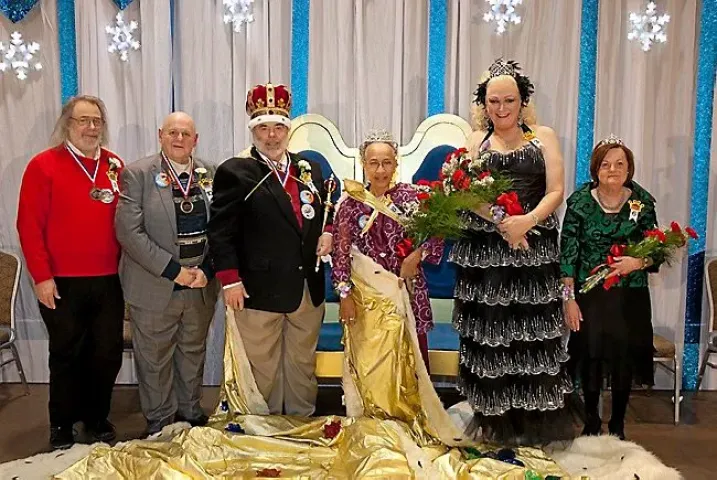 Members of the Winter Carnival senior royal court are, from left, Randy Burger, Lou Michaels, David Forsell, Jackye Whitner, Lee Shovell and Patricia Richardson.