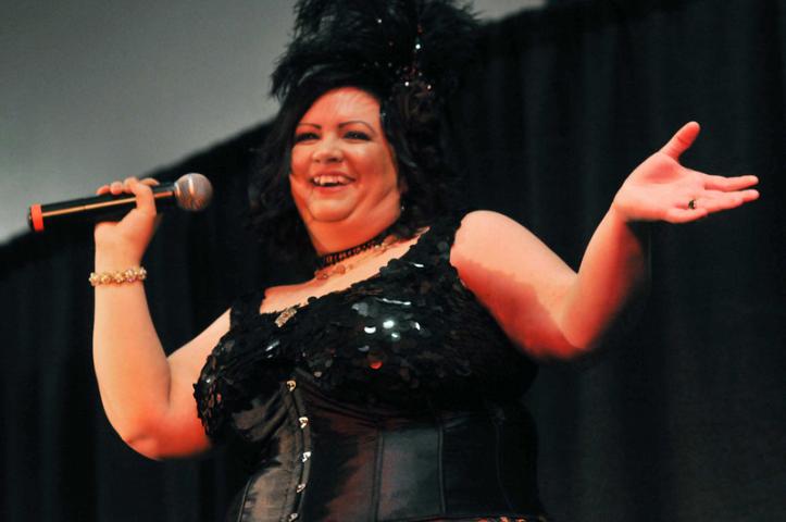 Michelle Frid of Vadnais Heights performs in the second round of the Klondike Kate competition. (Pioneer Press: Scott Takushi)