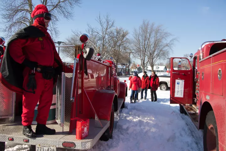 This was the St. Paul Vulcans' first food drive. (Callie Schmidt / Pioneer Press)