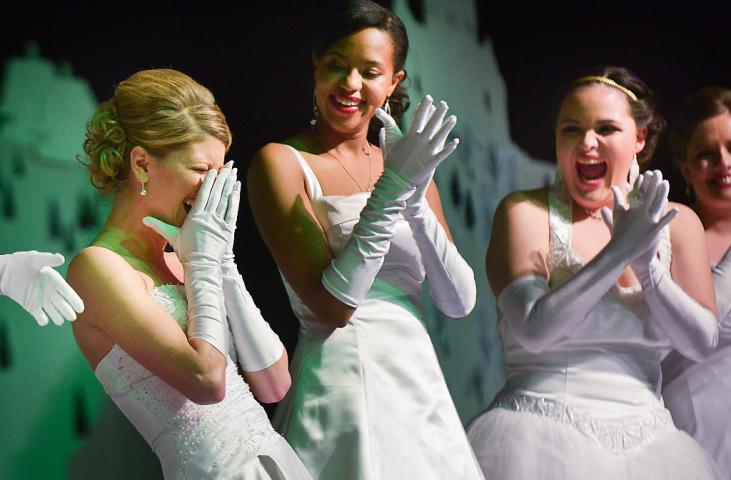Abby Massee of Savage reacts after being named the 2014 West Wind Princess. (Pioneer Press: Ben Garvin)