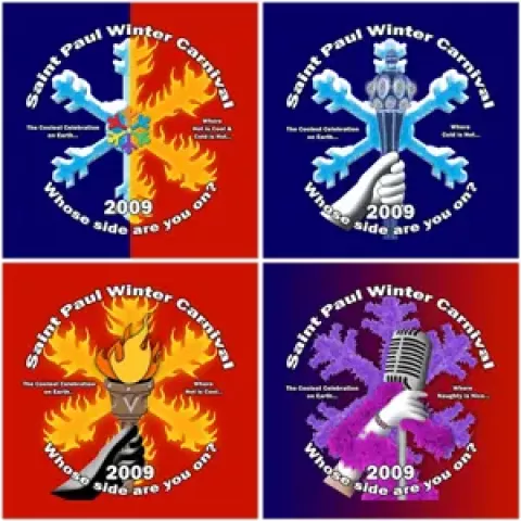 2009 Winter Carnival Button Collage