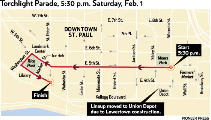 Torchlight Parade Route