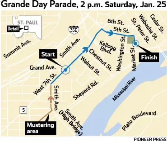 2014 Grande Day Parade Map