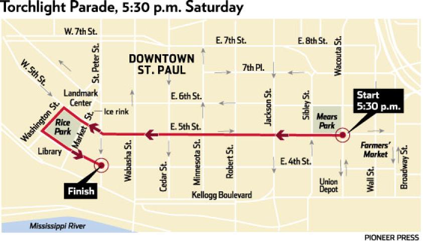 2015 Torchlight Parade Route