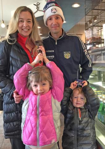 Eden Prairie residents Bethany, Marcel, Nya and Nash Nienhuis found Sheldon Smith's wrench on Feb. 11 as part of the citywide treasure hunt hosted by Rustica Bakery and Cafe, Eden Prairie Community Foundation and Kowalski's Eden Prairie Market.  Submitted photo