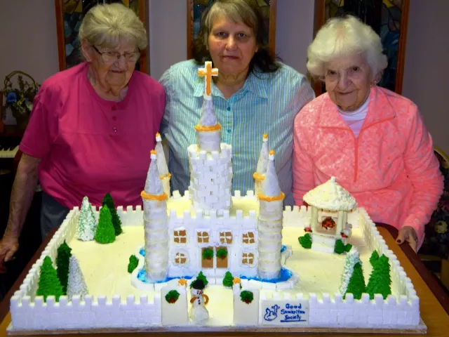 This project was designed and constructed by the residents of Good Samaritan Society of Inver Grove Heights. The design is constructed out of all edible materials. "We are so proud of our amazing residents!" wrote Jennifer Heesch.