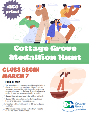 The 2022 Cottage Grove Winter Medallion Flyer