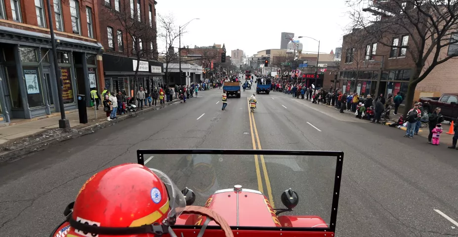 The view from Luverne during the Winter Carnival Grande Day Parade in St. Paul on Saturday, Jan. 30, 2016. (Pioneer Press: John Autey)