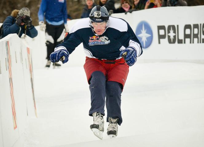 St. Paul Mayor Chris Coleman works to keep his balance on a tricky section of course. (Pioneer Press: Ben Garvin)