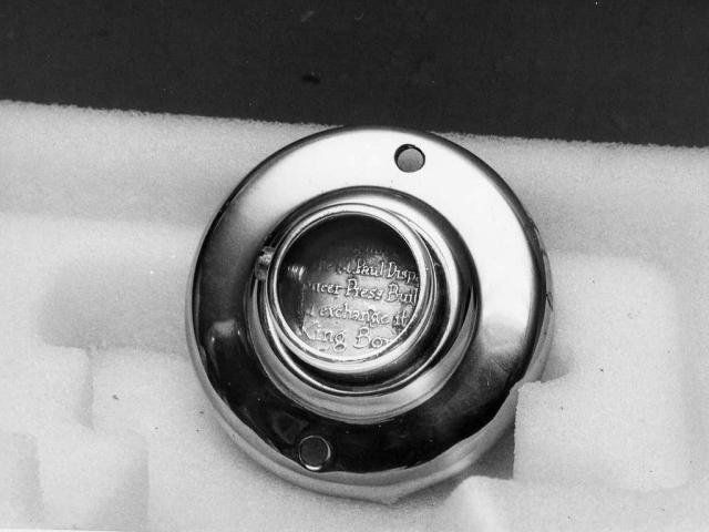 1973's medallion is shown fastened into part of a doorknob bracket. (Pioneer Press file photo)