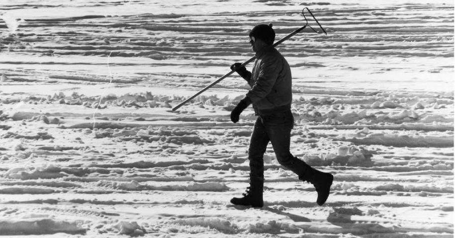 Ed Terry of St. Paul took a swing at finding the medallion with a golf club during the 1978 hunt. (Pioneer Press file photo)