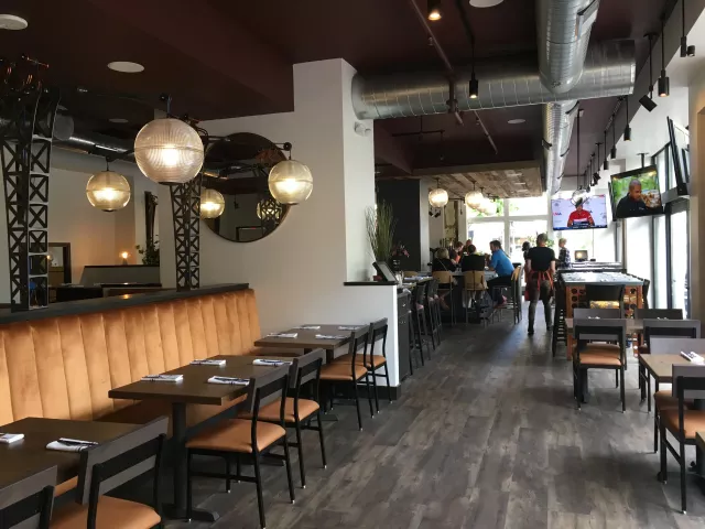 The dining room at Gray Duck Tavern in St. Paul, photographed June 13, 2017. (Pioneer Press / Jess Fleming)