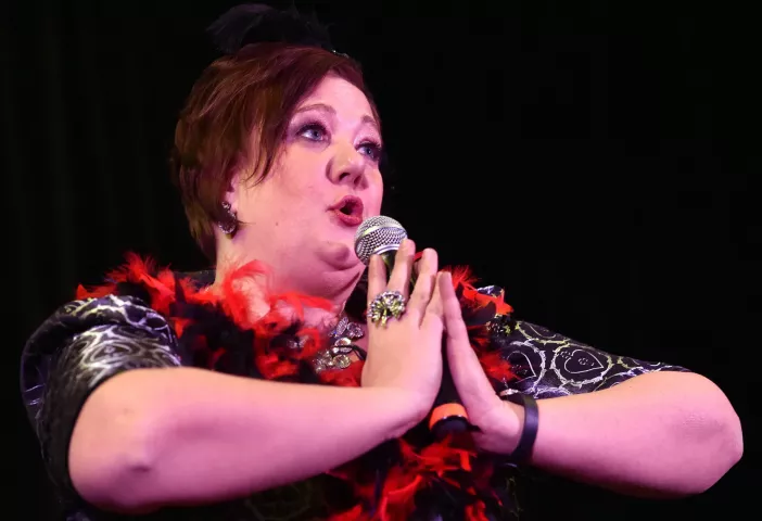 Candidate Crystal Therese from St. Louis Park performs during the 2017 Klondike Kate Contest at the Envision Event Center in Oakdale on Wednesday, Jan 11, 2017. (Pioneer Press: John Autey)