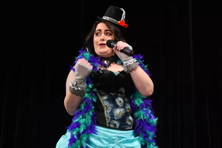 Miranda Jordan performs in the first round of the 2018 Klondike Kate Contest at the Envision Event Center in Oakdale on Wednesday, Jan. 10, 2018. (Pioneer Press / John Autey)