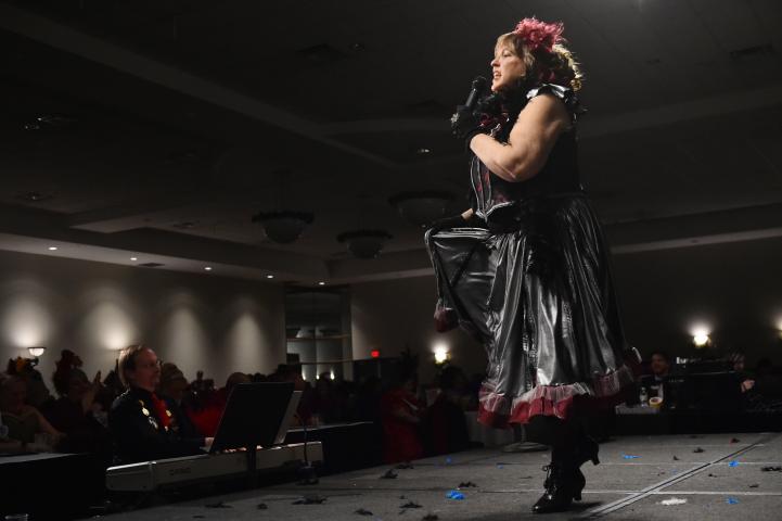 Sheryl Williams performs in the semifinal round 2018 Klondike Kate Contest at the Envision Event Center in Oakdale on Wednesday, Jan. 10, 2018. (Pioneer Press / John Autey)