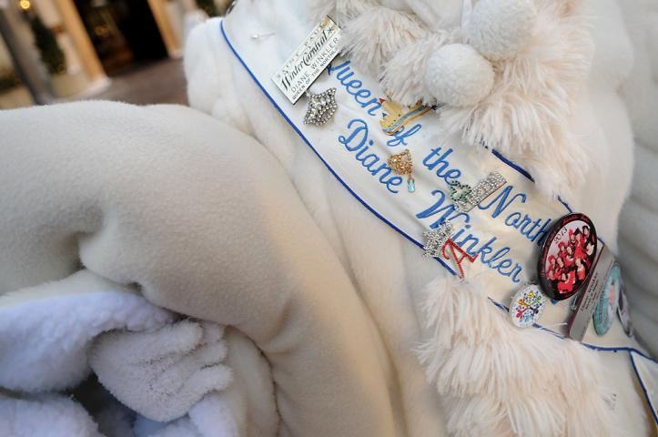 Queen of the Northland Diane Winkler dresses warmly at the Winter Carnival Grande Day Parade in St. Paul, Saturday January 25, 2014. (Pioneer Press: Jean Pieri)