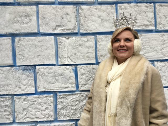 Lindsey Sandoval, 2017 Aurora, Queen of Snows of the St. Paul Winter Carnival, on Saturday. (Pioneer Press: Molly Guthrey)