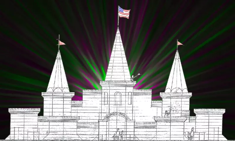 Vadnais Heights Mayor Bob Fletcher announced Monday, April 3, 2017, that the city and several partners are planning to build an ice palace to coincide with the 2018 Super Bowl in Minneapolis. (Courtesy of the city of Vadnais Heights and Rust Architects)