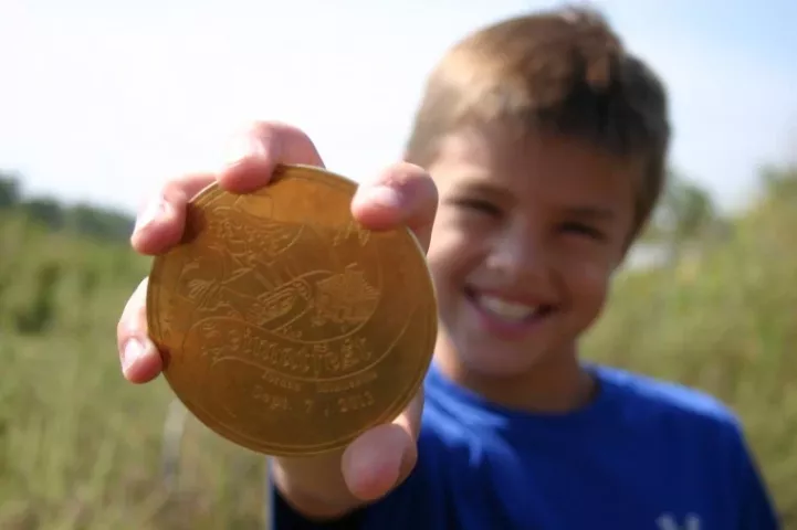 If it’s a medallion under a rock pile you’re looking for, Joseph Hulet might be your guy. He helped uncover the Heimatfest medallion. PHOTO BY MATHIAS BADEN / REPRINTS AT PHOTOS.JORDANNEWS.COM
