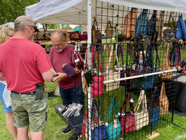Vendors did a brisk business throughout Saturday during Art in the Park.