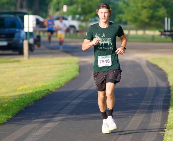 Ole Rogness, 15, finished third overall in the 4-mile run Saturday morning. He was the top Litchfield finisher with a time of 24:48.4.