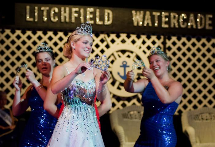 The 2022-2023 Miss Litchfield royalty showed off the crowns moments before placing them on the heads of the successors Sunday afternoon.