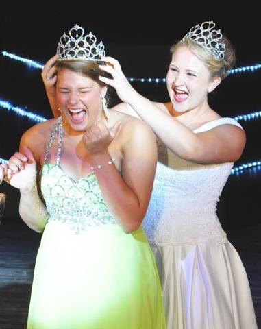 Litchfield royalty visits many different events during the summer. From left, princess Kate Carlson, Miss Litchfield Kristen Klaben and princess Paige Dilley attend Relay for Life on June 13. Dilley replaced Natasha Gomez as princess this spring.