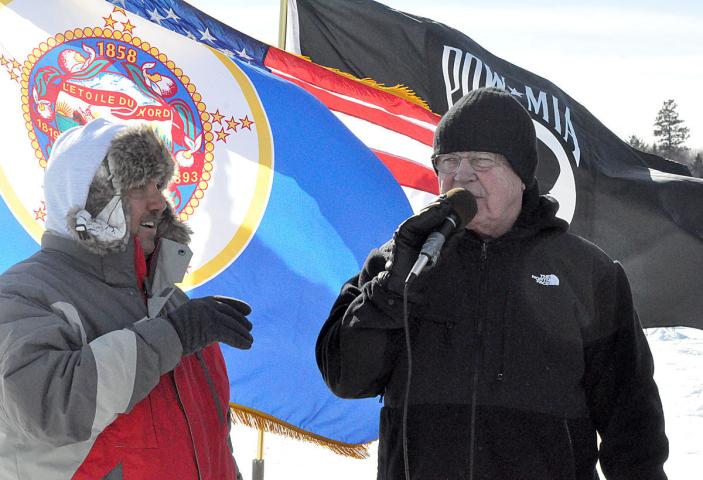 Mayor Keith Johnson kicked off sixth annual Wintercade ice fishing contest Saturday on Lake Ripley.