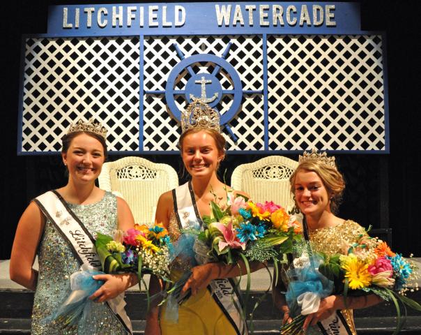 The 2017 Litchfield Watercade Royalty court: Maddy Larson, the daughter of Michelle and Jeremy Larson, was crowned Miss Litchfield. Hannah Schacherer, the daughter of Juliana and Brent Schacherer, and Courtney Smith, the daughter of Jennie and Dennis Smith, were crowned princesses.
