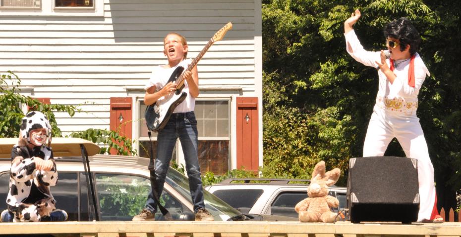 To the delight of the audience, Lily and the Hound Dogs brought Elvis and crew to life at the Litchfield Watercade lip-sync contest.