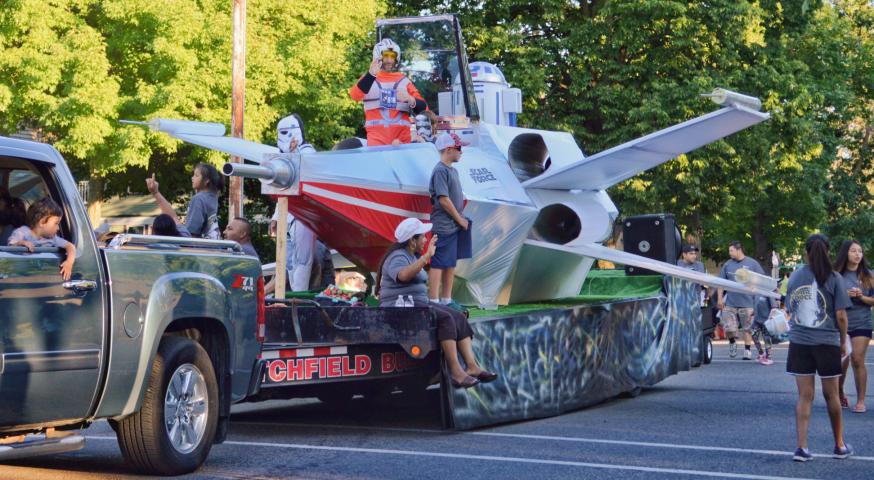 The Litchfield Church of the Nazarene's float was "out of this world" Saturday, representing their upcoming Vacation Bible School program, "Scar Force."