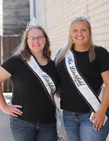 Crowned Sunday evening as the 2018-19 Litchfield royalty were Princess Laura Shoutz, left, and Queen Brianna Larson.
