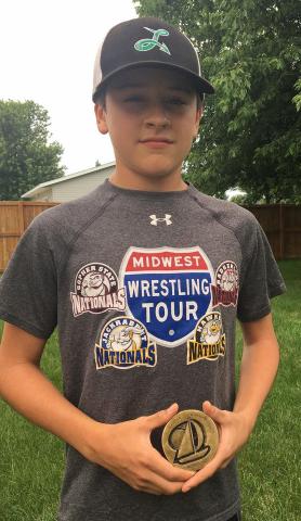 Victor Franco, 13, is the lucky finder of the medallion hunt this year.  Submitted photo