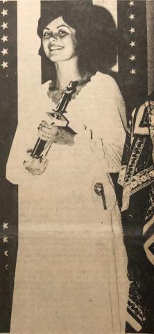 The new queen — Selected as Litchfield’s 1976 Watercade queen during the pageant Sunday night at the Civic Arena was Janelle Urdahl, daughter of the Dick Urdahl’s of rural Litchfield. Janelle also took first place in the evening gown competition. She’ll represent Litchfield at various celebration through the year and will be participating in the 1977 Minneapolis Aquatennial. Lori Goemer and Ann Hulterstrum were named as princesses.