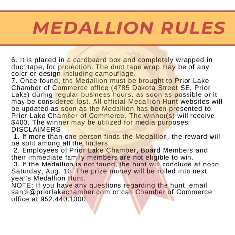 2024 Prior Lake Rules
