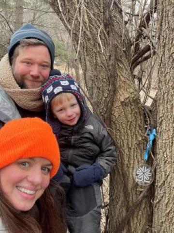 2025 Bloomington Winter Fete Finders Ashley and Nolan Webb and their 3-year-old son Bobby