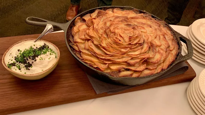 The judge’s choice winner from the Jan. 27, 2019 second annual Fancy Hotdish Competition came from In Bloom restaurant. (Jess Fleming / Pioneer Press)