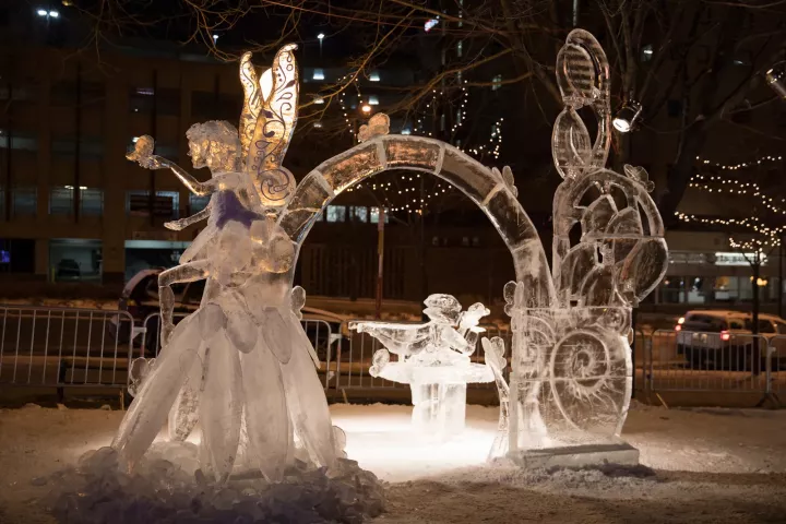 Pixie Haven: Paul Hughes, Deneena Hughes, Shannon Erkenbrack and John Klug won the $500 third prize in the multiblock competition. (Courtesy of the St. Paul Winter Carnival)