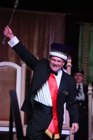 Monte S. Johnson is crowned King Boreas LXXXIII during the Winter Carnival Coronation events at Saint Paul RiverCentre, Jan.25, 2019. Johnson represents Cymbet Corporation of Roseville. The Royal Coronation is a 130+ year old Winter Carnival tradition. (Scott Takushi / Pioneer Press)