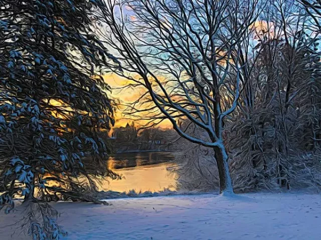 Winter Jazz Sunrise by Tom Reynen will be in the “Fire &amp; Ice” show. (Photo courtesy St. Paul Art Collective)