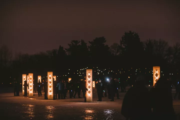 The luminary loppet has Lake of the Isles aglow. (Photo courtesy Great Northern Festival)