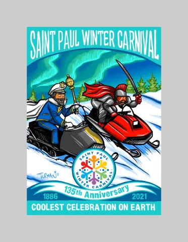 2021 Winter Carnival Boreas Vulcan Button